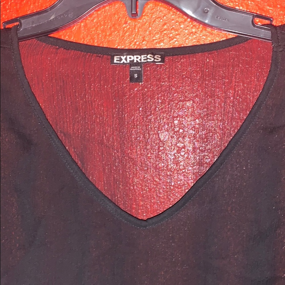 Express Sheer Black Top